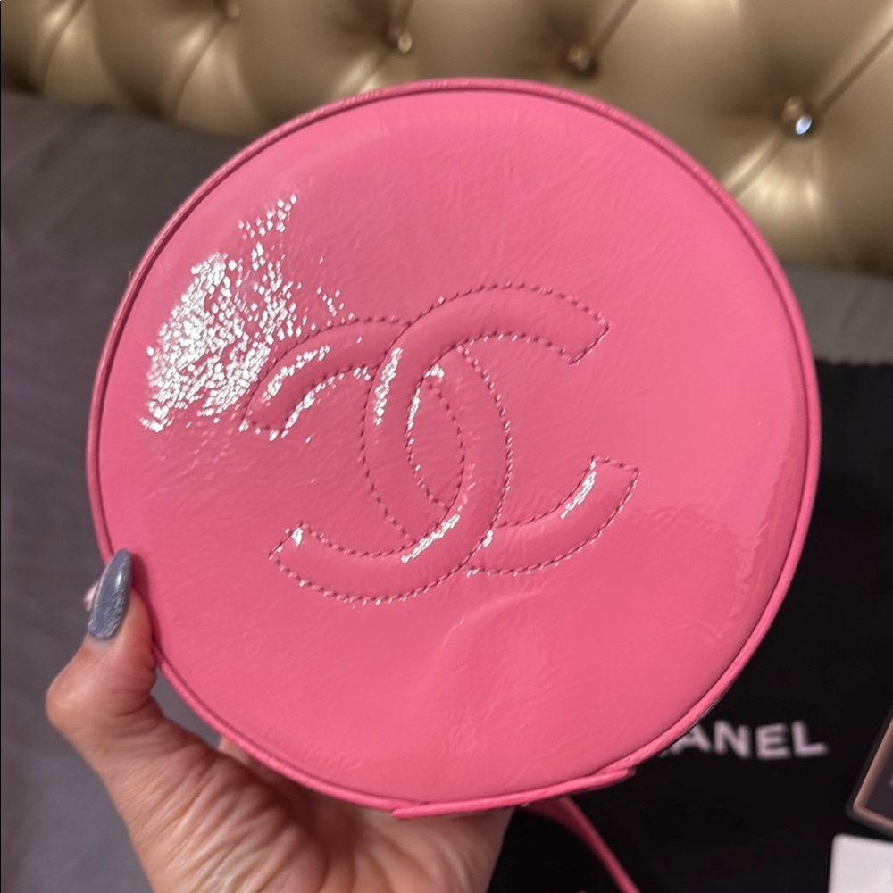 CHANEL Pink Crossbody Bag with Quilted Pattern